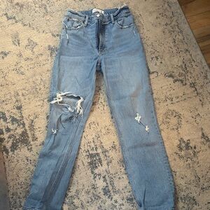 Abercrombie & Fitch Light Blue Distressed Skinny Jeans